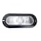 Truck-Lite 66 Series, Led, Clear Oval, 1 Diode, Back-Up Light, Black Flange Mount, Fit N Forget S.S., 12V 66206C - alternate 2